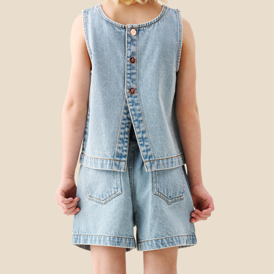 Sienna Denim Short - Angel & Rocket