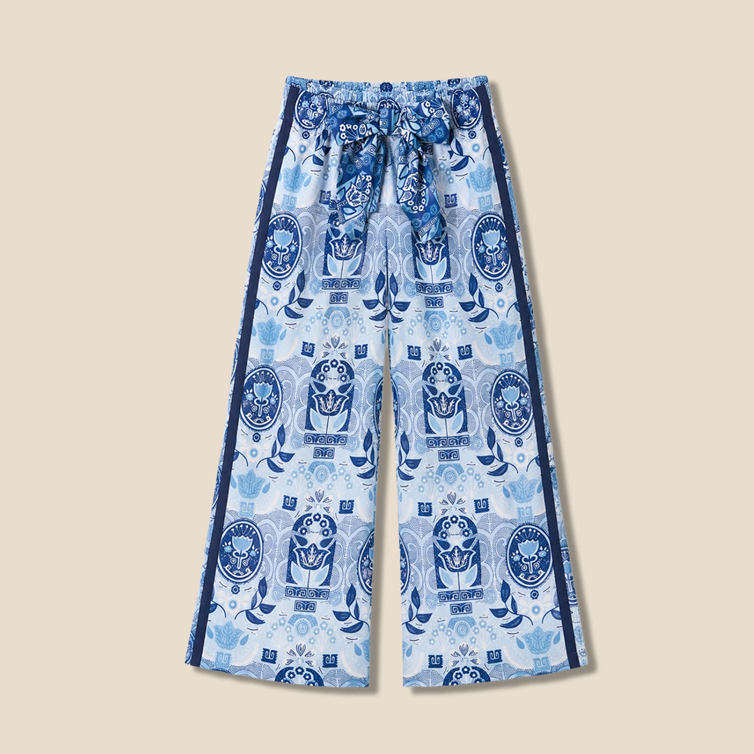 Angel & Rocket Girls Printed Blue Trousers