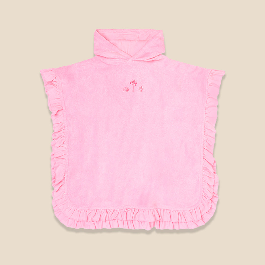Shelley Embroidered Towelling Poncho - Angel & Rocket