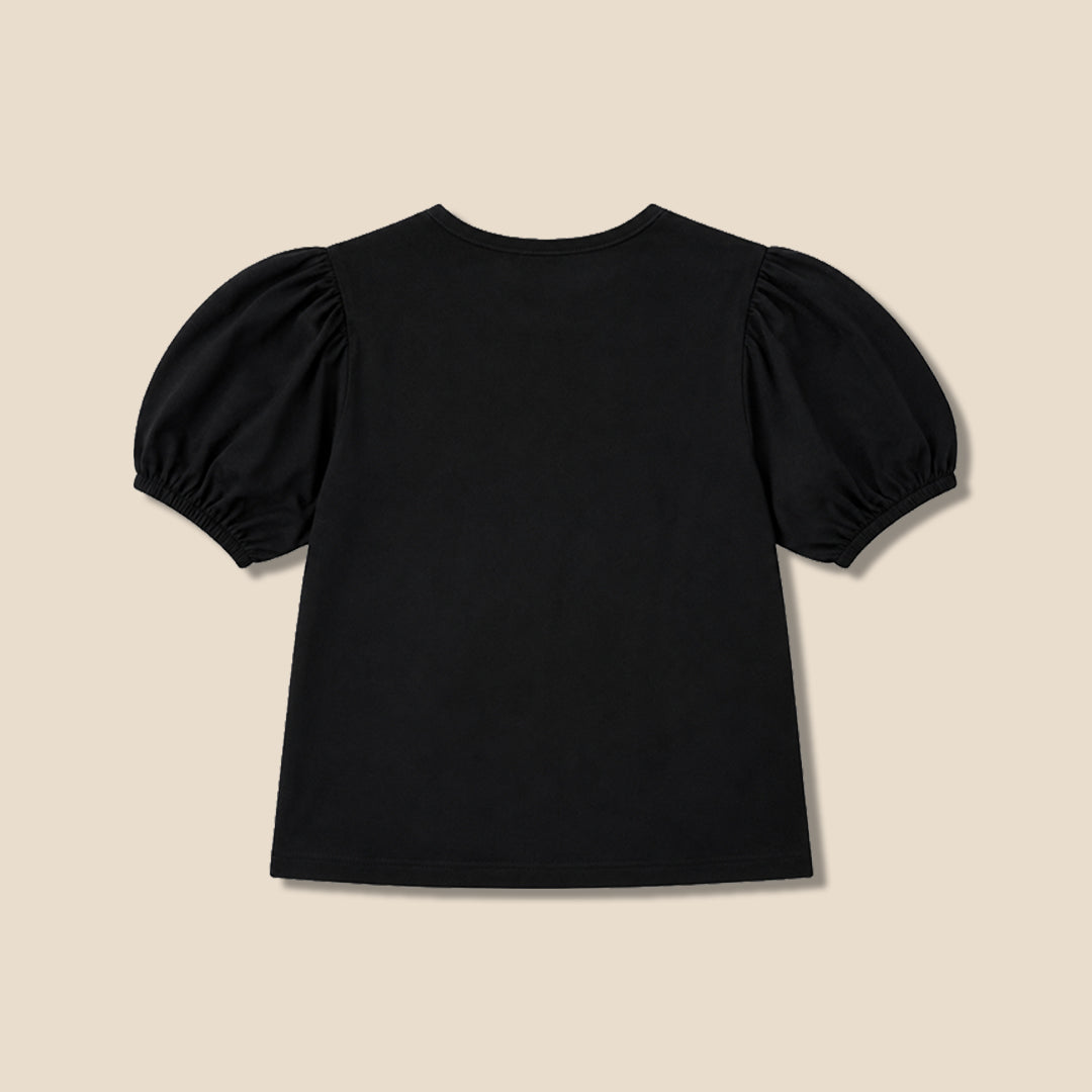 Angel & Rocket Girls Embellished Black T-Shirts