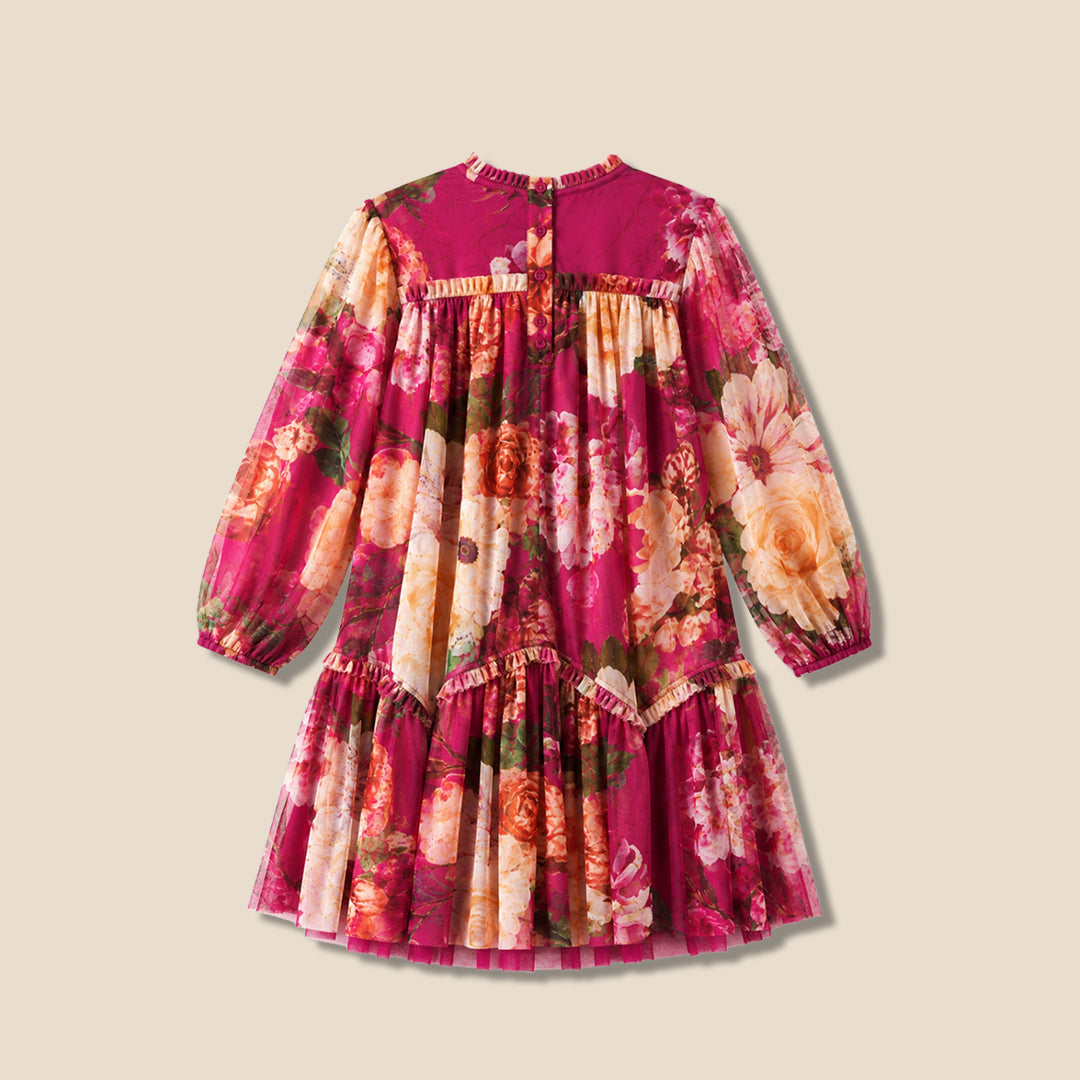Angel & Rocket Girls Printed Pink Dresses