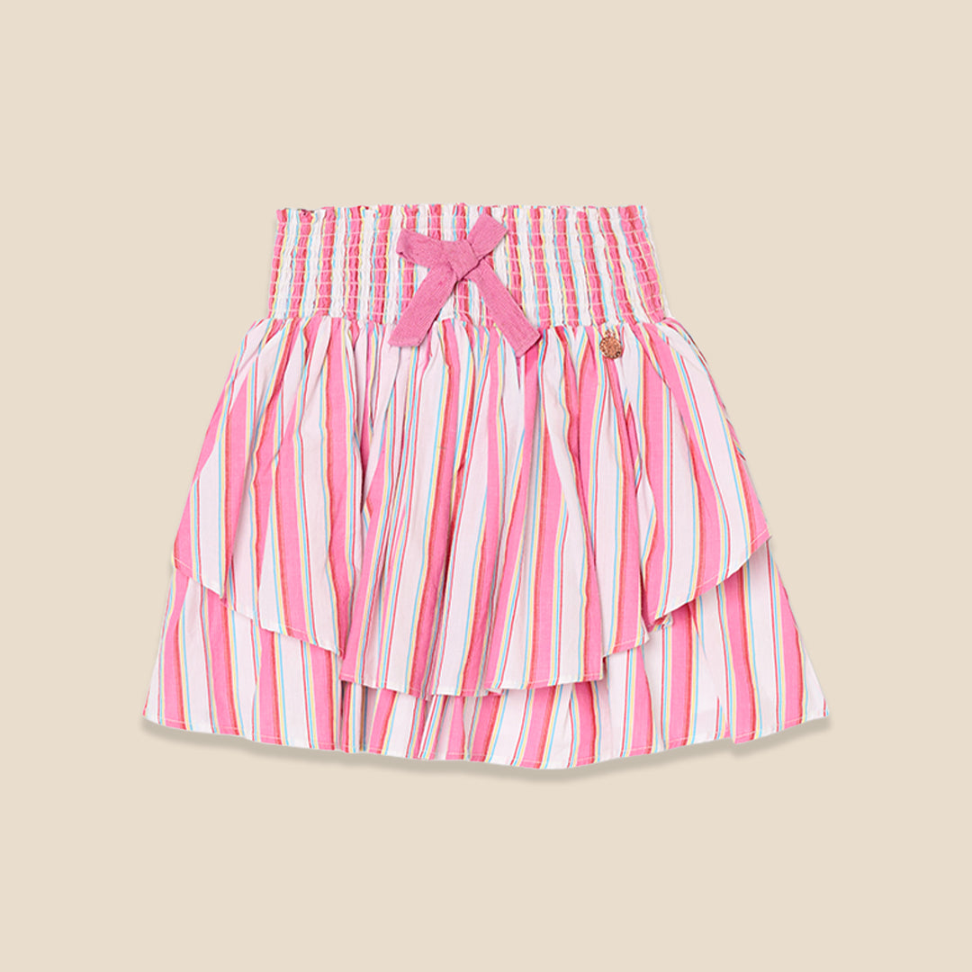 Tammy Stripe Shirred Waist Mini Skirt - Angel & Rocket