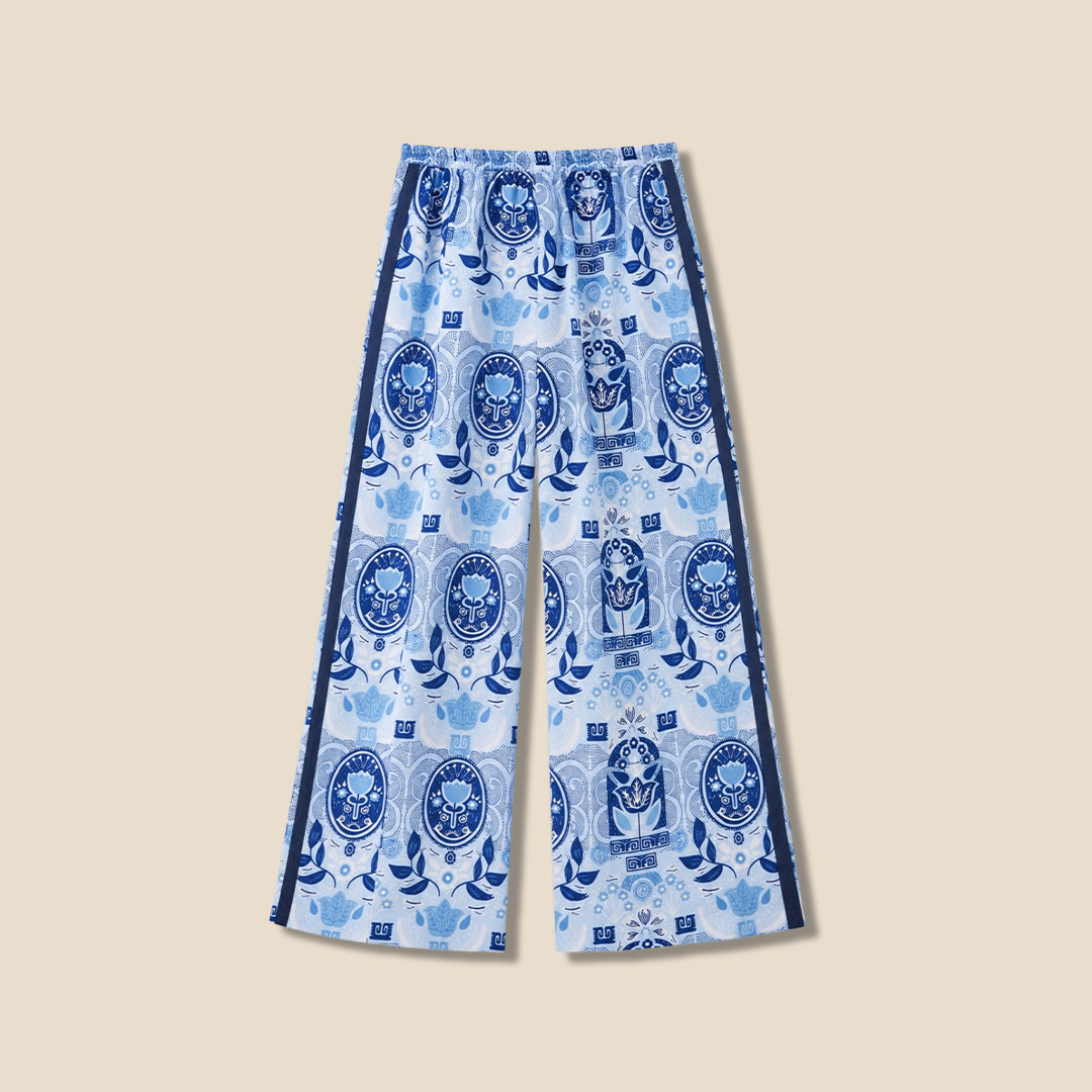 Angel & Rocket Girls Printed Blue Trousers