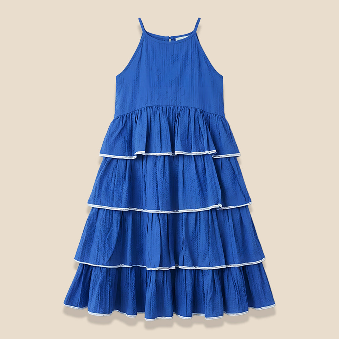 Lois Tiered Seersucker Dress - Angel & Rocket