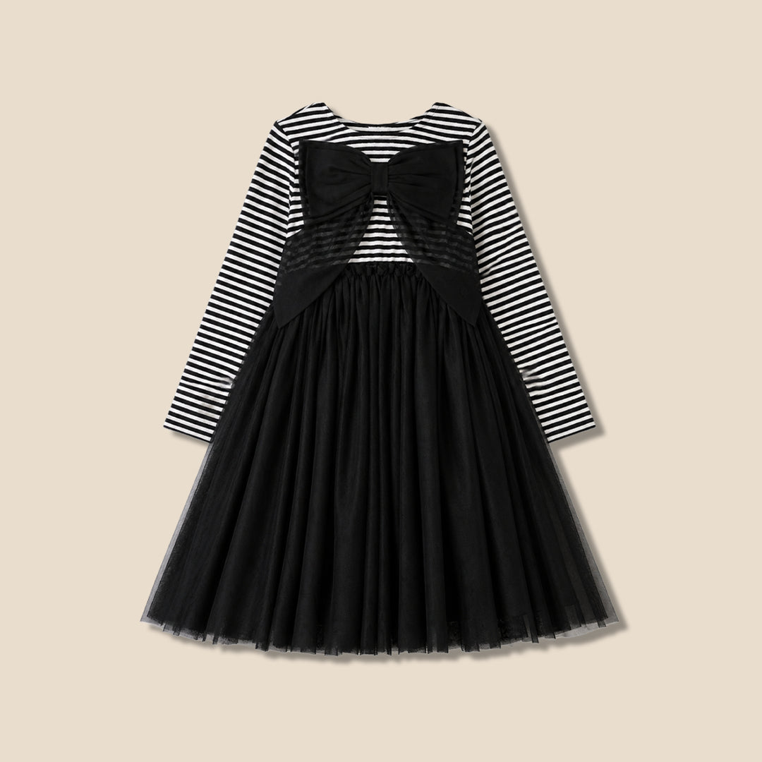 Angel & Rocket Girls Yarn Dyed Black Dresses
