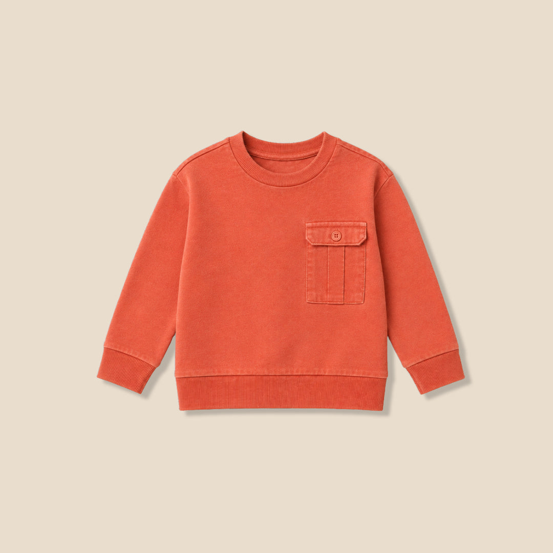Enzo Utility Orange Sweatshirt
