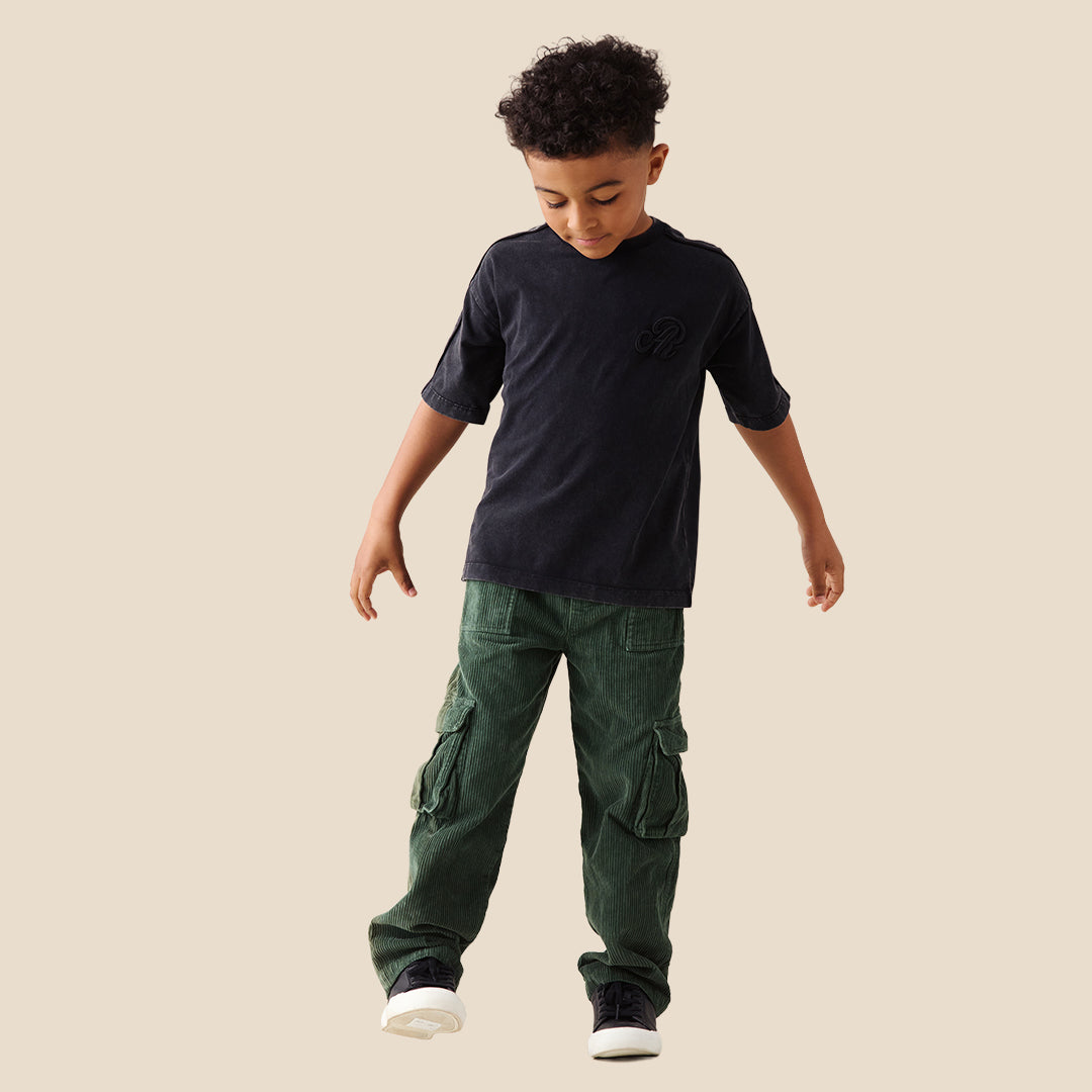 Boys Solid Khaki Joggers - Angel & Rocket