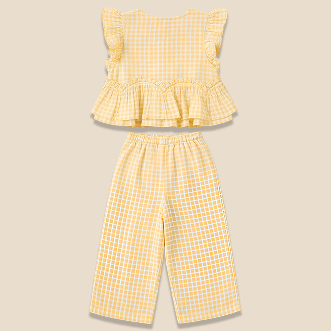 Lottie Gingham Top And Cropped Trousers - Angel & Rocket