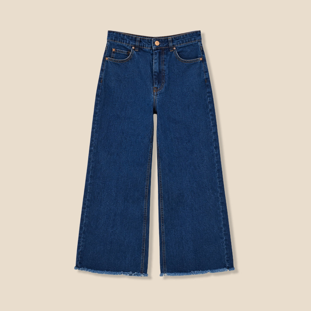 Girls Solid Blue Jeans - Angel & Rocket
