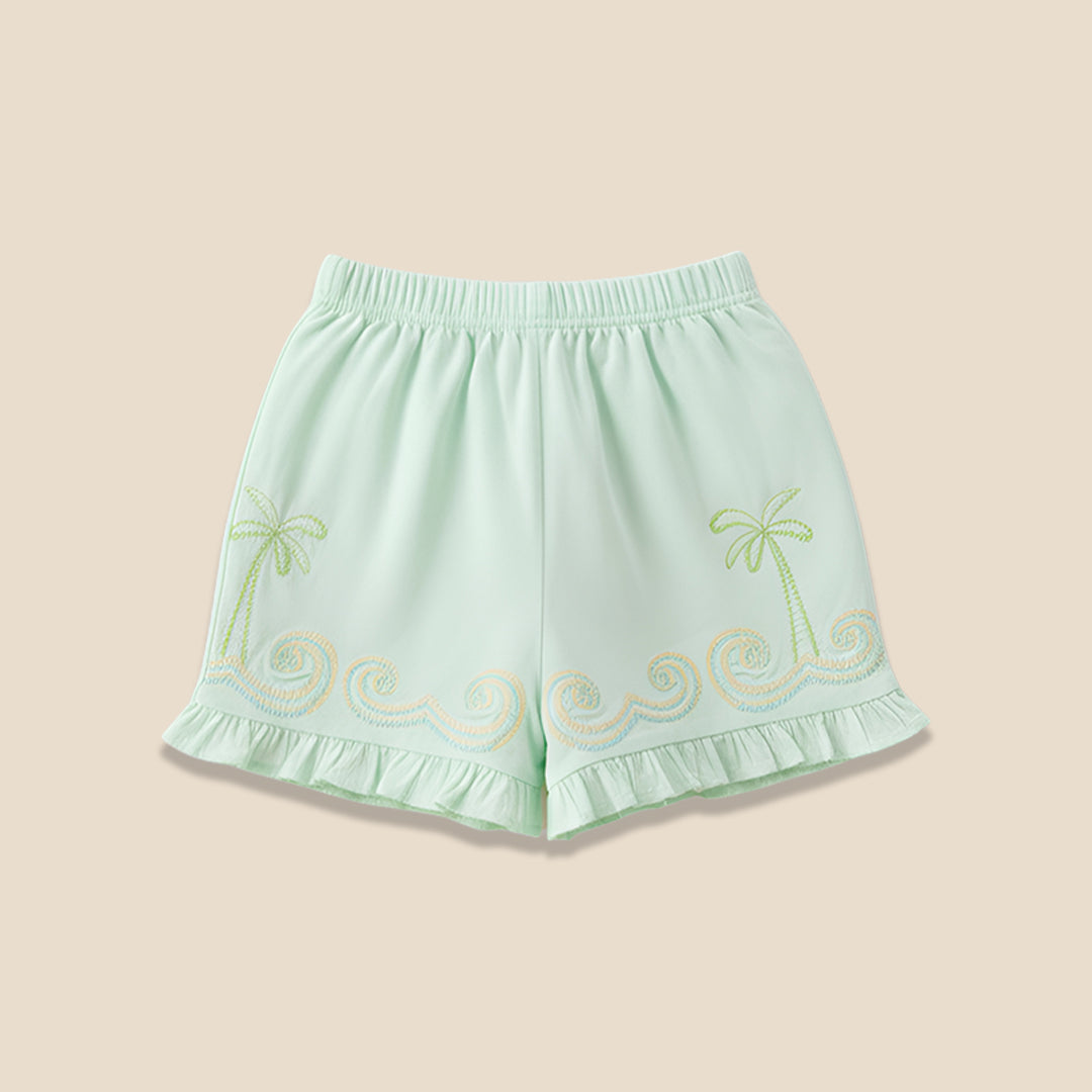 Palma Embroidered Short - Angel & Rocket