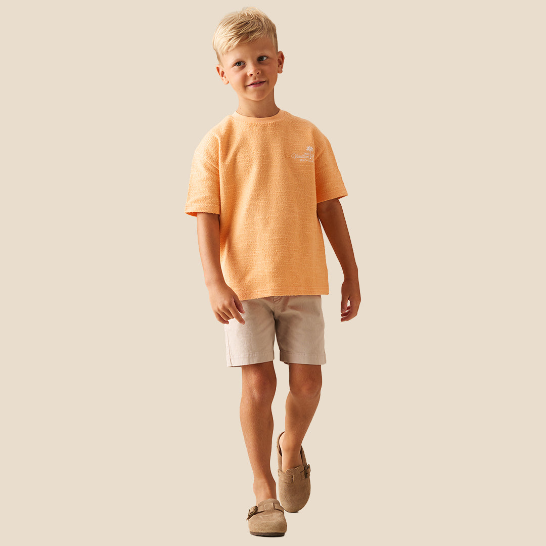 Parker Orange Textured T Shirt - Angel & Rocket
