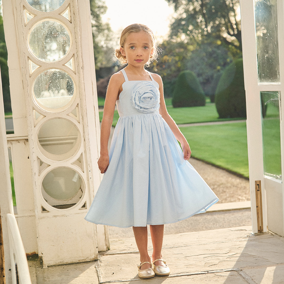 Allegra Corsage Scallop Swing Dress