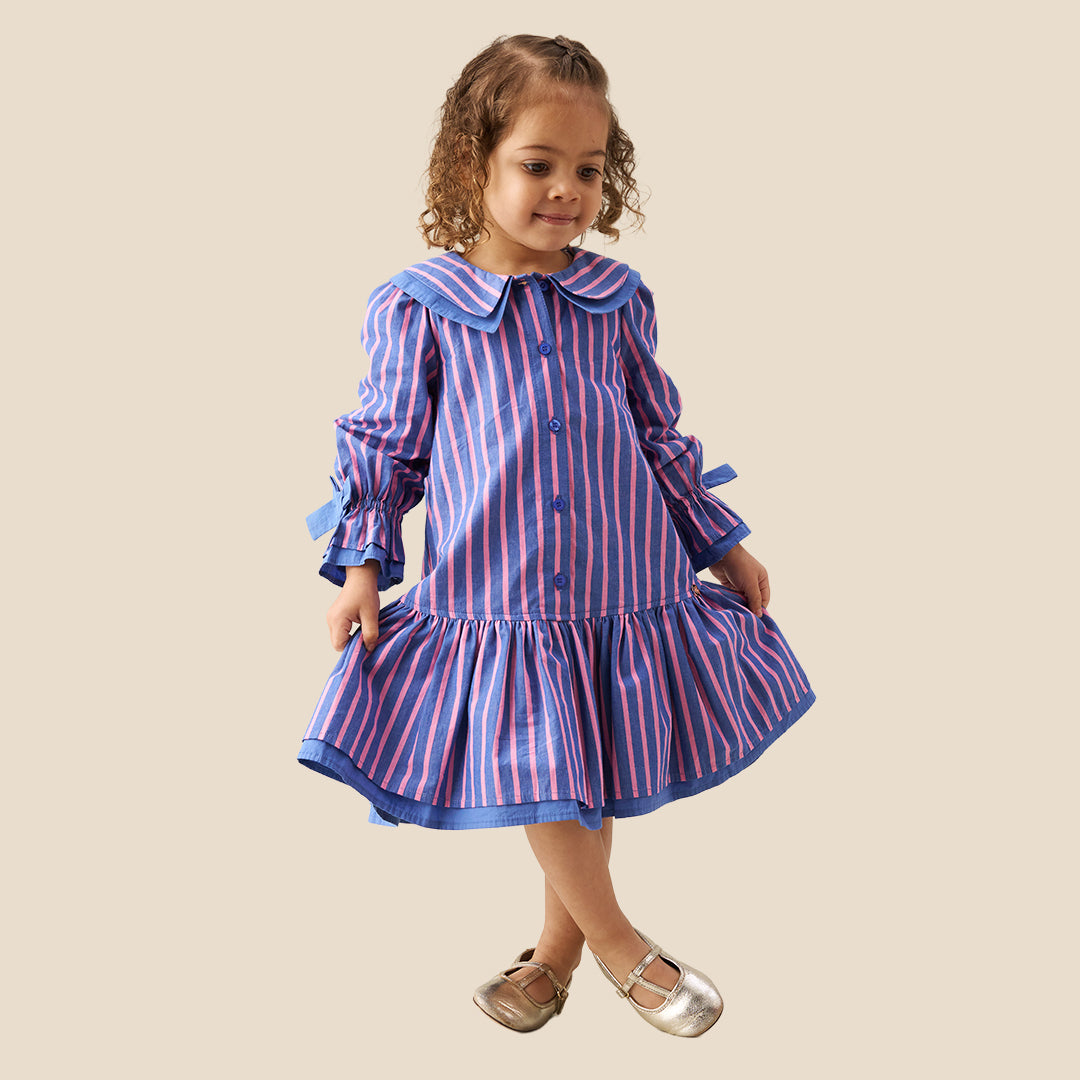 Baby Girls Yarn Dyed Multi Dresses - Angel & Rocket