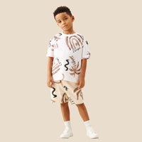 Kylo Oversized Palm Print T-Shirt & Short Set