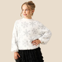Ana Silver Snowflake Eyelash Jumper