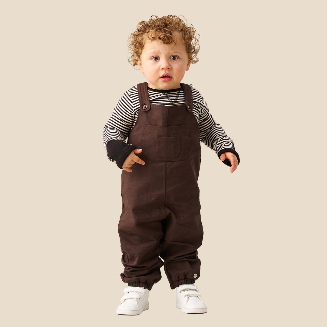 Angel & Rocket Baby Boys Stripe Brown Clothing Set