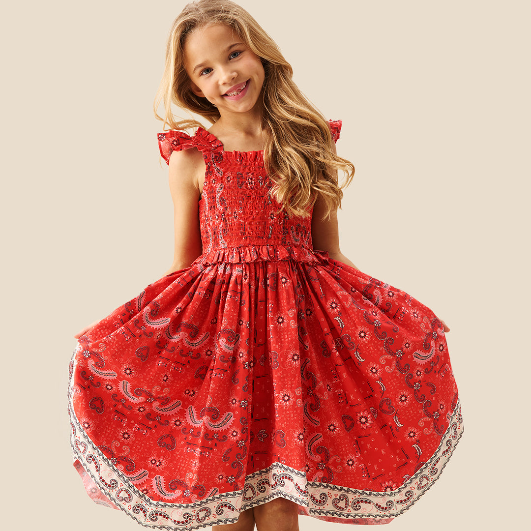 Ava Hanky Hem Bandana Print Dress - Angel & Rocket