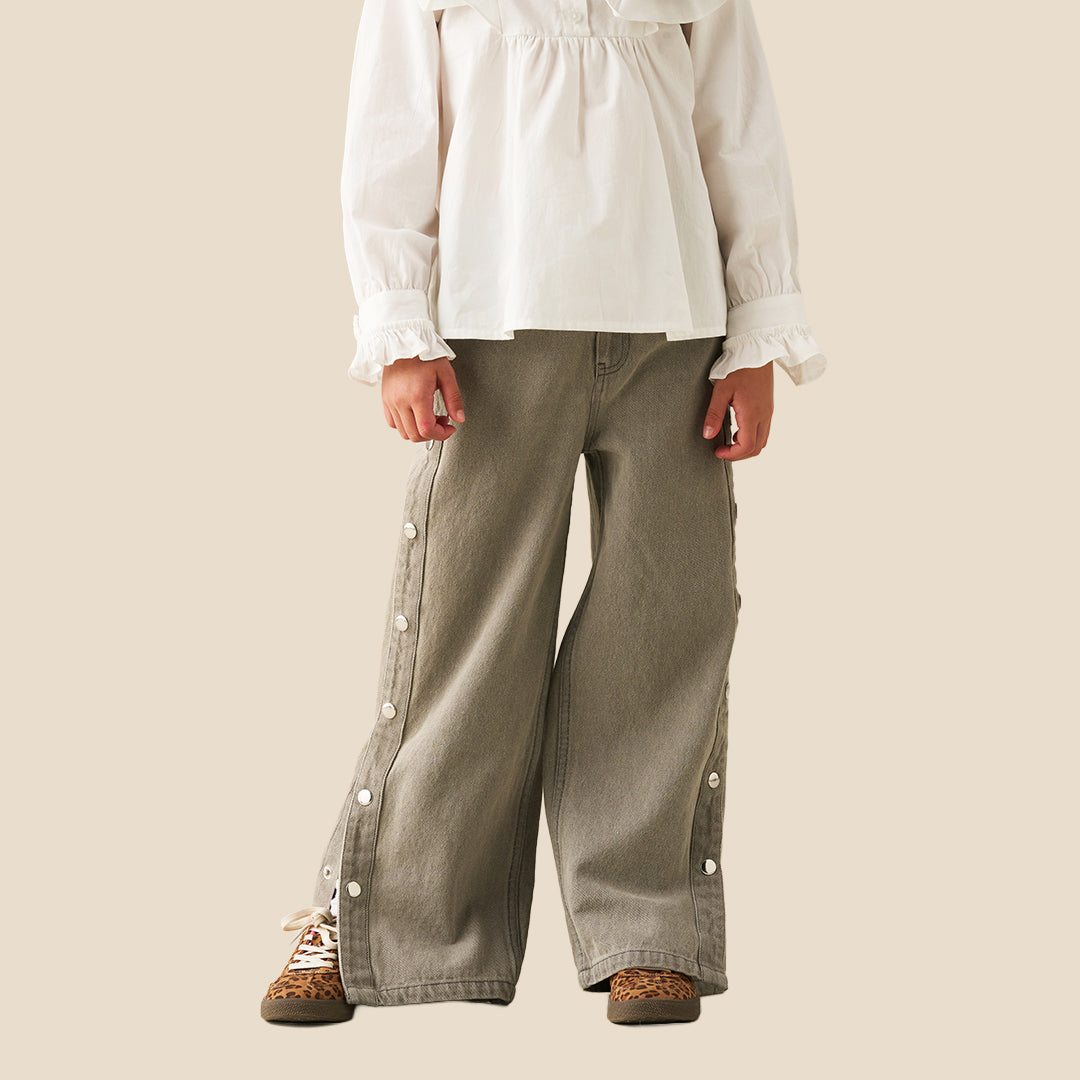 Girls Yarn Dyed Grey Jeans - Angel & Rocket