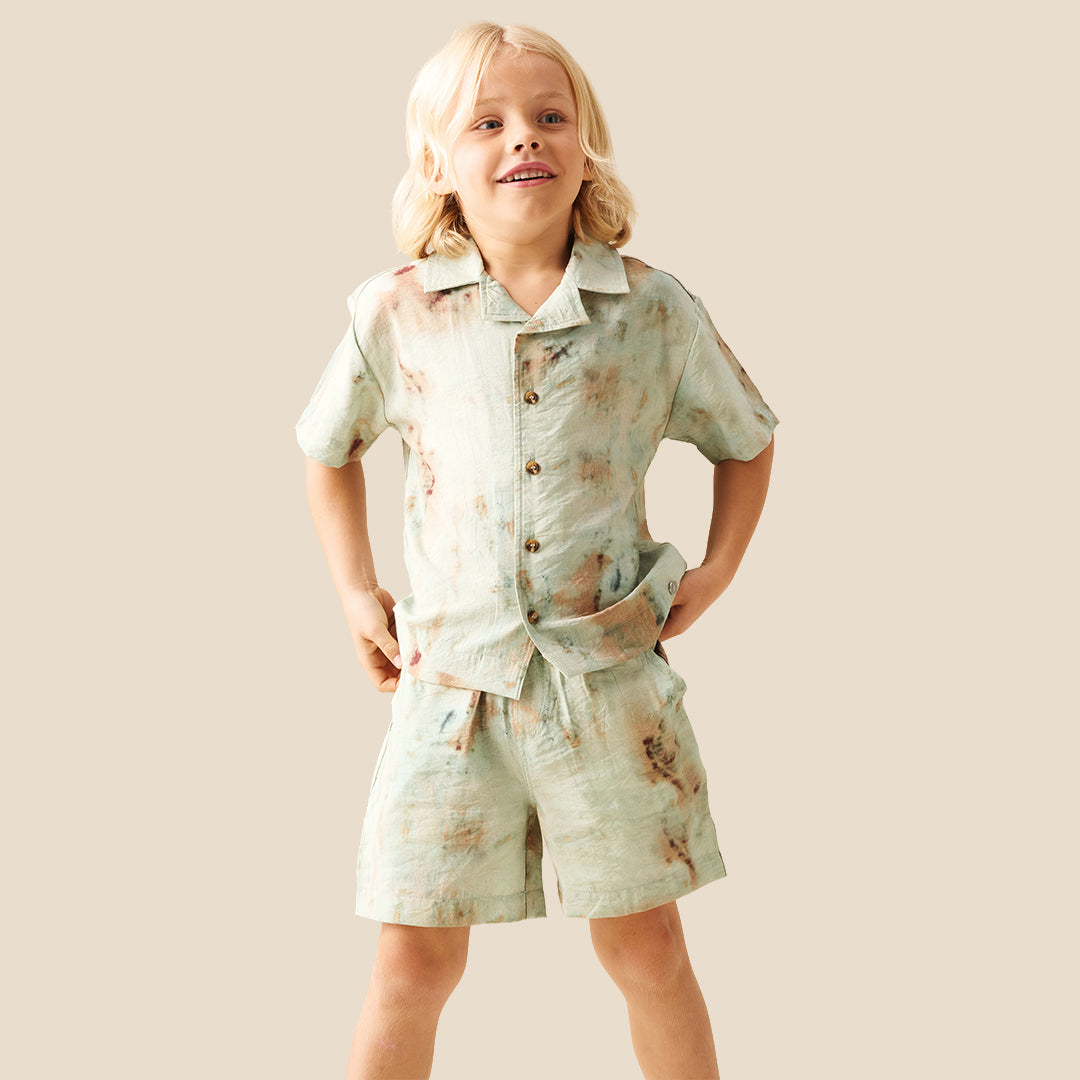 Teddy Tie Dye Print Short