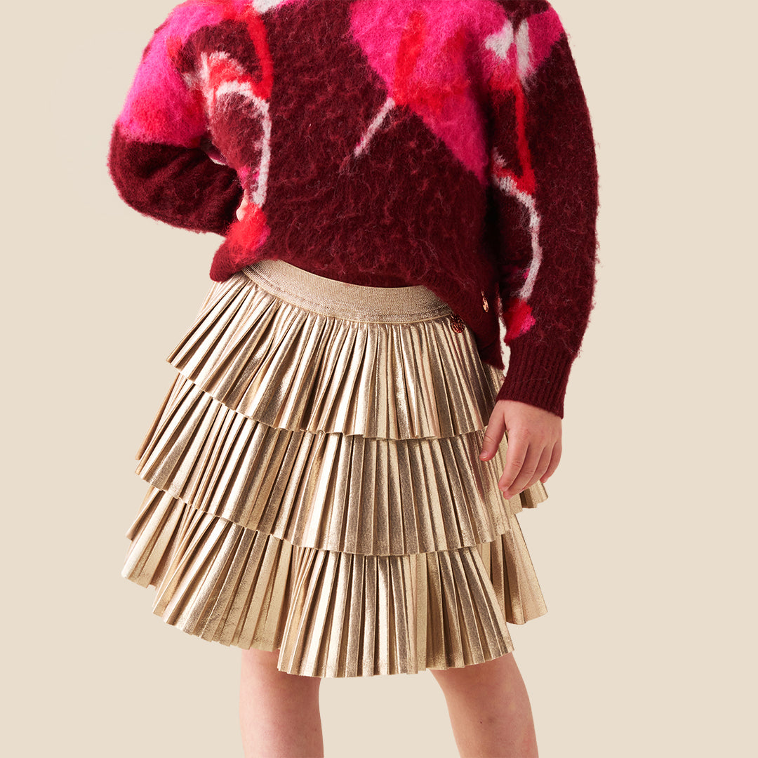 Girls Solid Yellow Skirt - Angel & Rocket