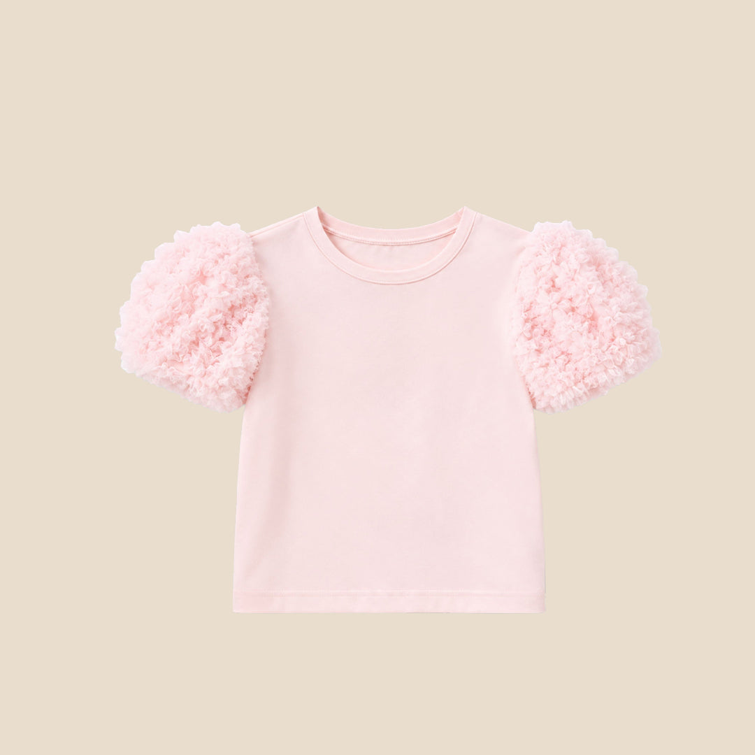 Girls Solid Pink T-shirts - Angel & Rocket