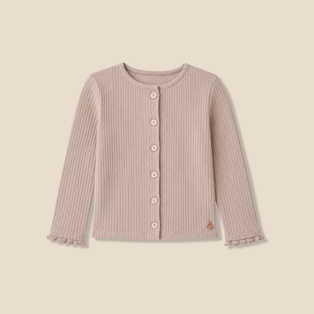 Girls Solid Brown T-shirts - Angel & Rocket