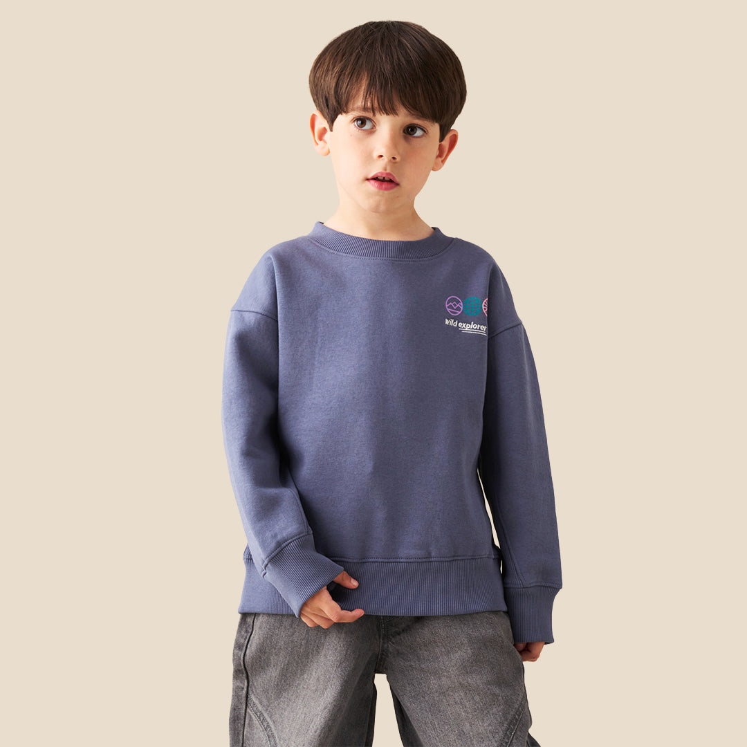 Kaiden Rib Panel Graphic Sweatshirt