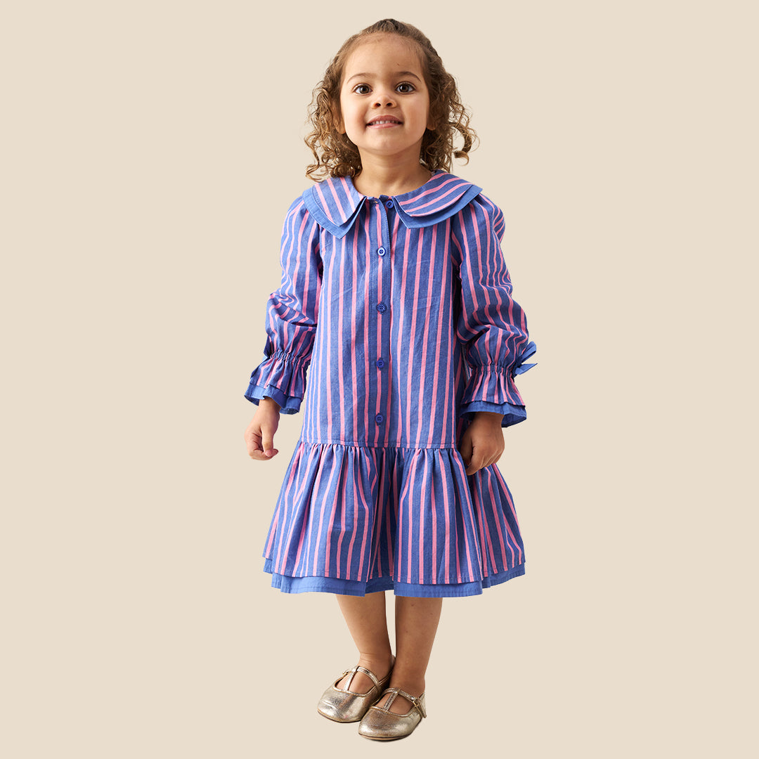 Baby Girls Yarn Dyed Multi Dresses - Angel & Rocket