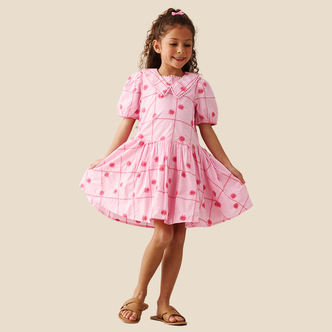 Louise Embroidered Dress - Angel & Rocket