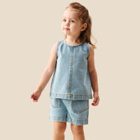 Sienna Denim Top & Short Set