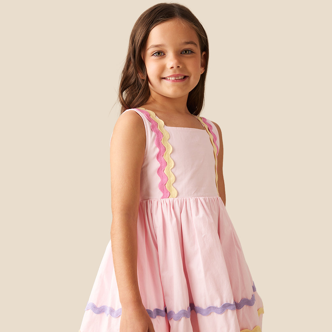Mia Wide Ric Rac Dress - Angel & Rocket