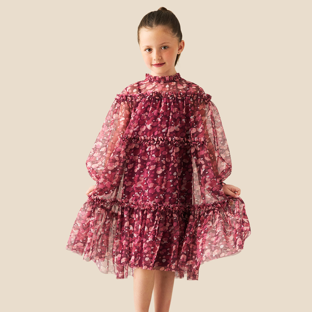 Cara Tiered Mesh Dress