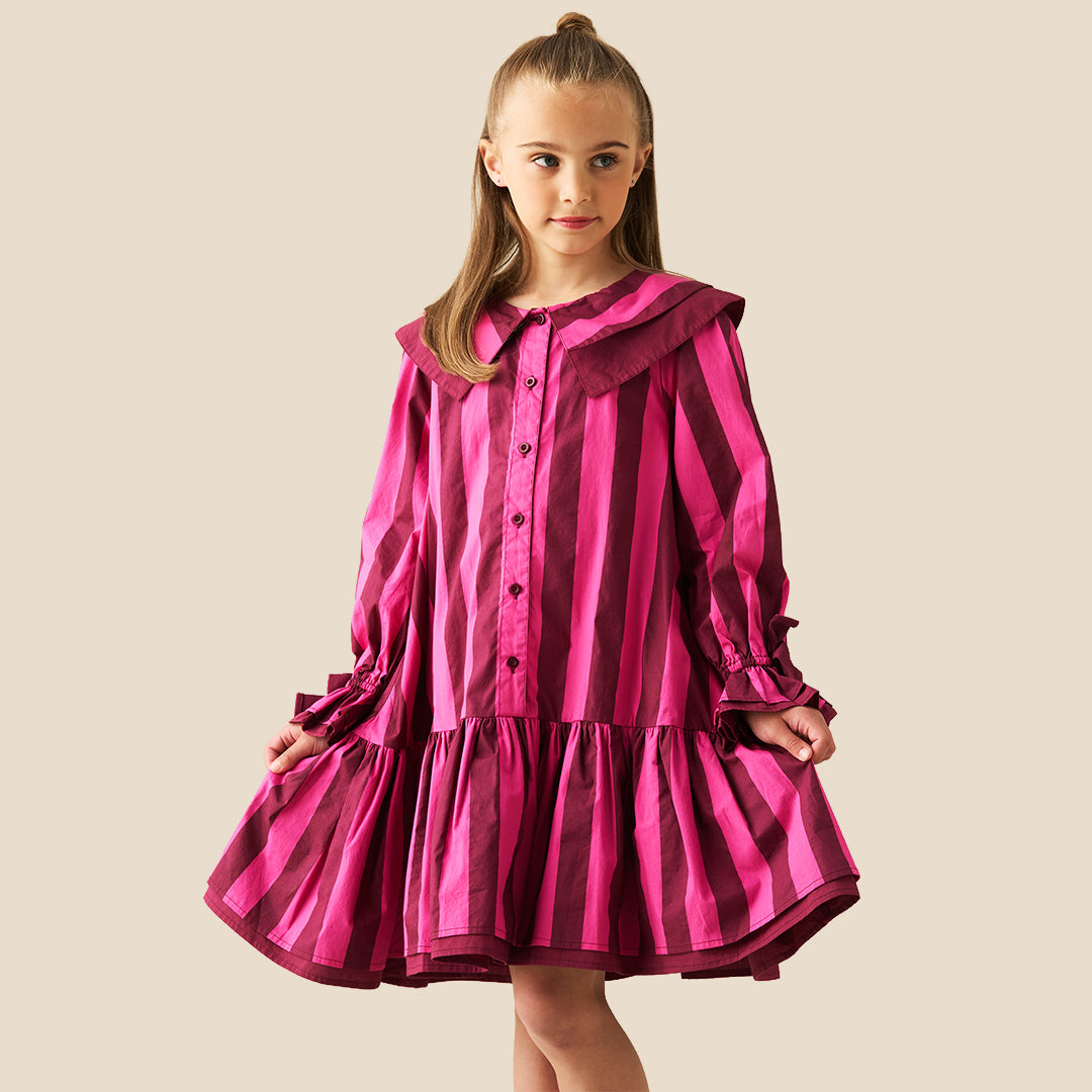 Girls Printed Pink Dresses - Angel & Rocket