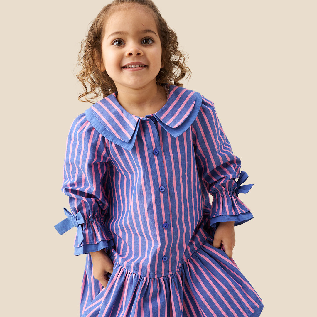 Baby Girls Yarn Dyed Multi Dresses - Angel & Rocket