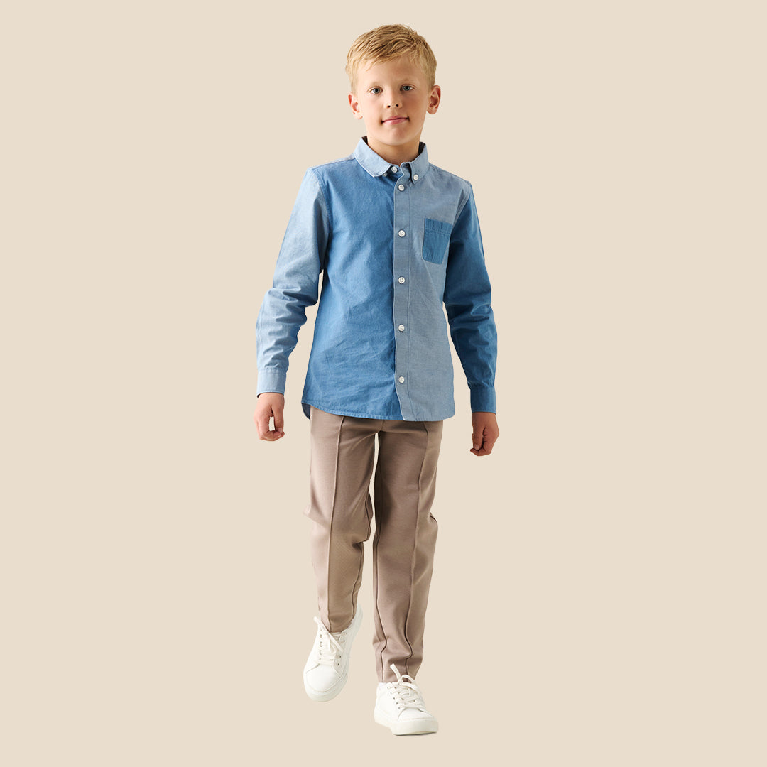 Angel & Rocket Boys Solid Brown Trousers