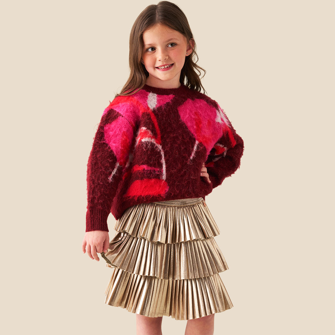 Girls Solid Yellow Skirt - Angel & Rocket
