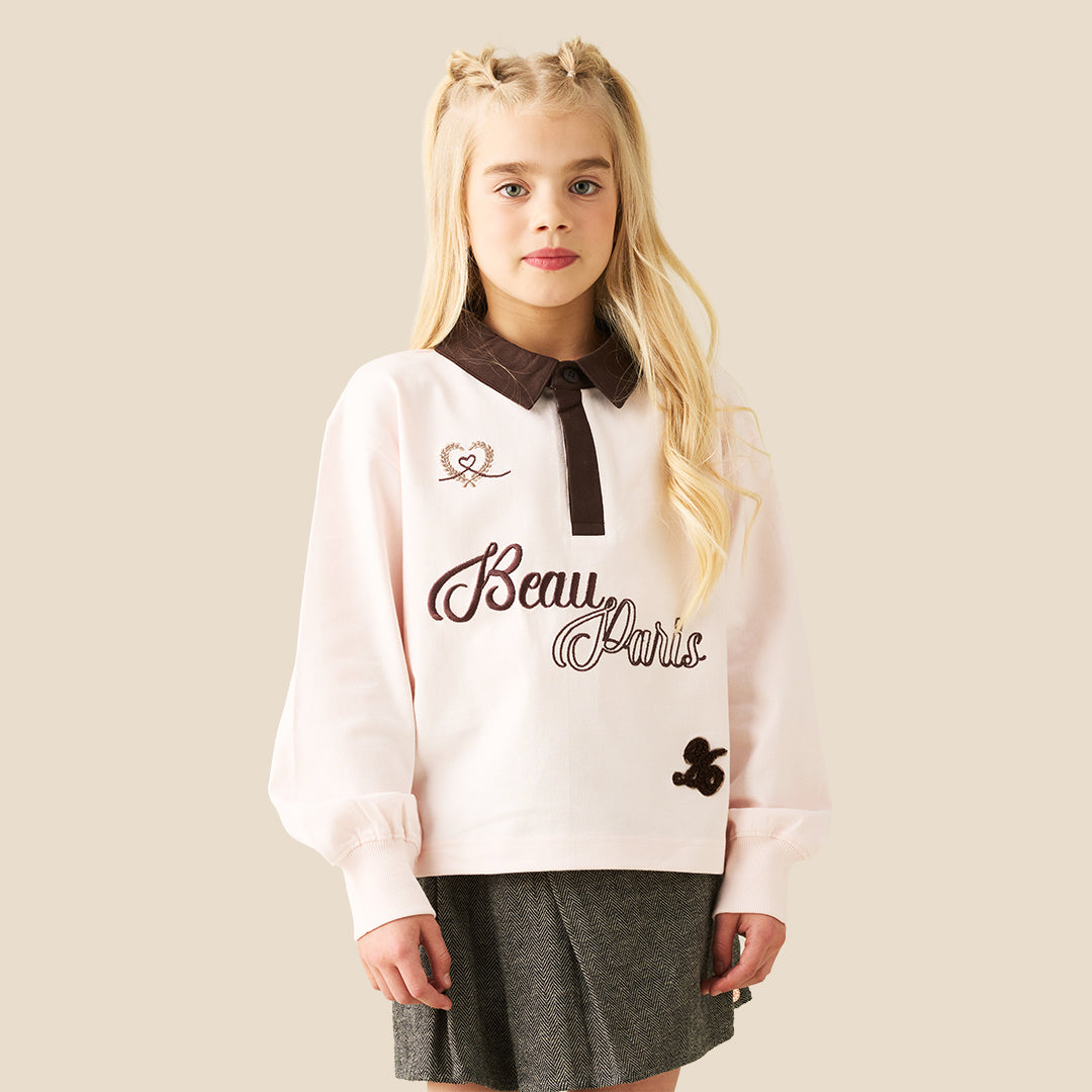 Girls Solid Pink T-shirts - Angel & Rocket