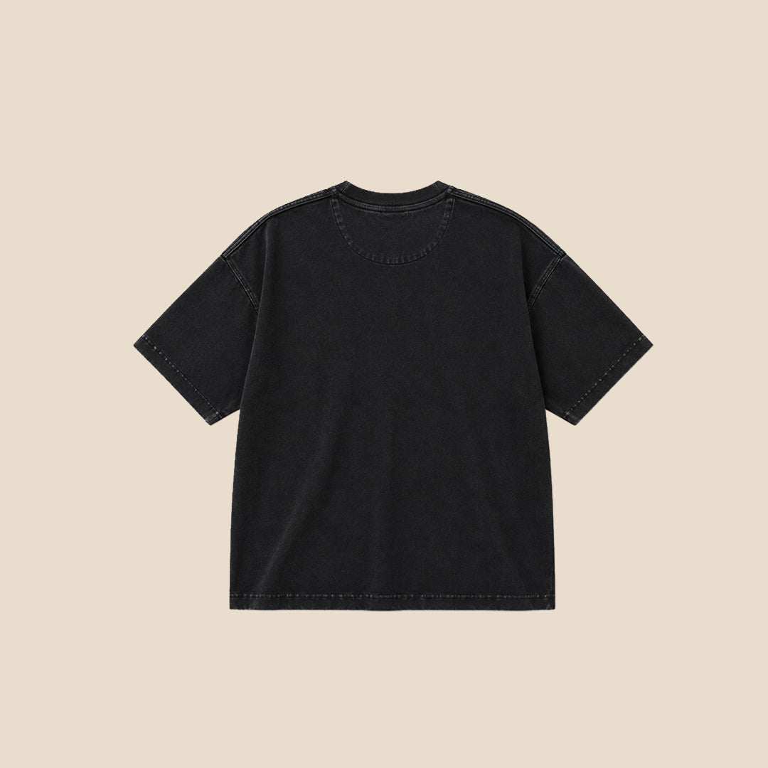 Angel & Rocket Boys Solid Black T-Shirts