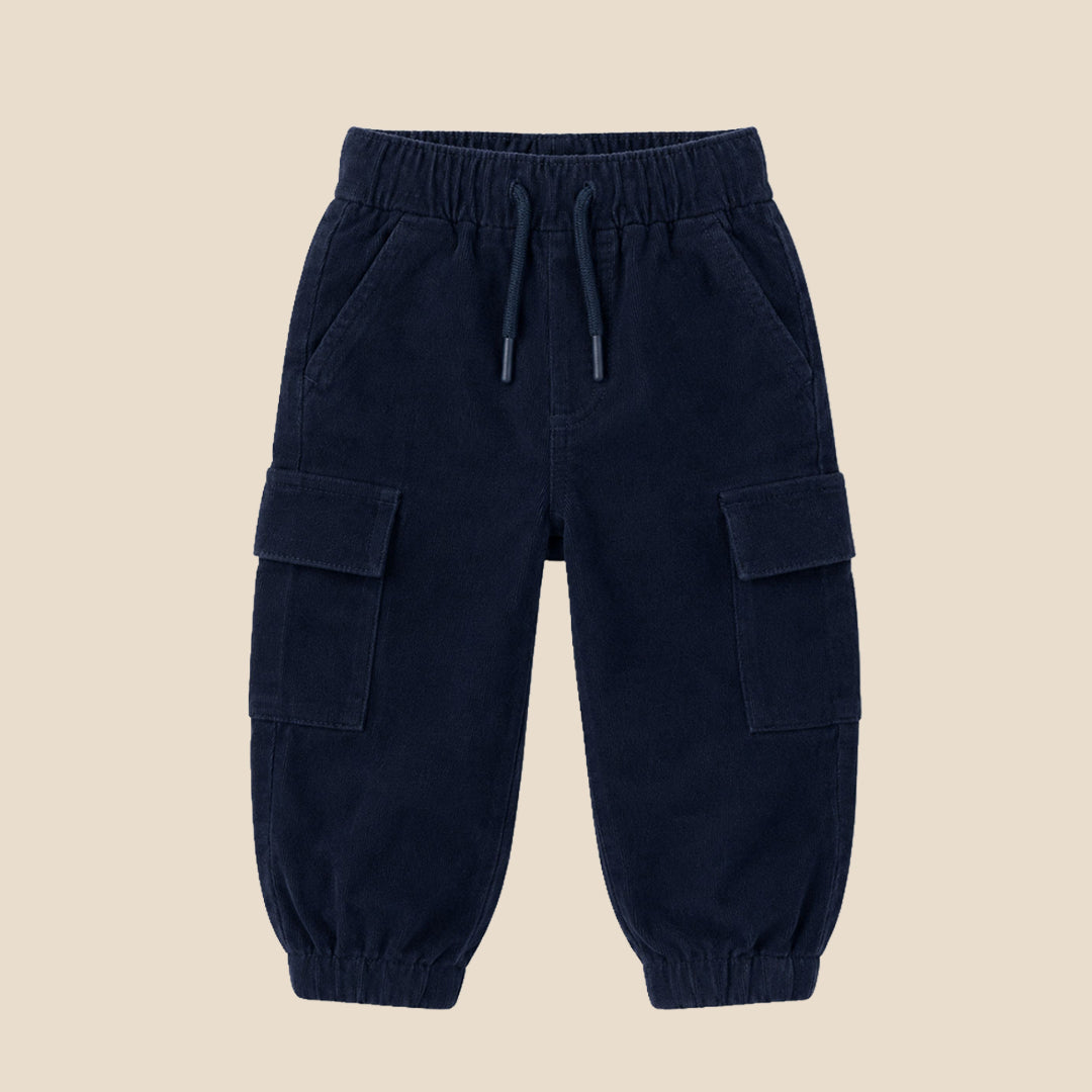 Baby Boys Solid Navy Trousers - Angel & Rocket