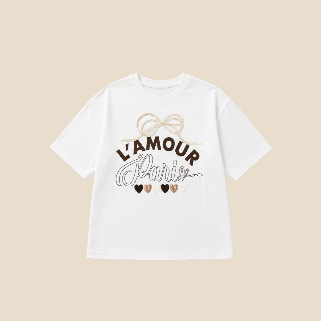 Girls Solid White T-shirts - Angel & Rocket