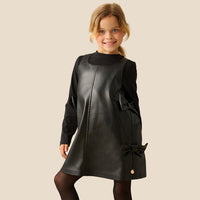 Briony Faux Leather Pinny Dress And Tee