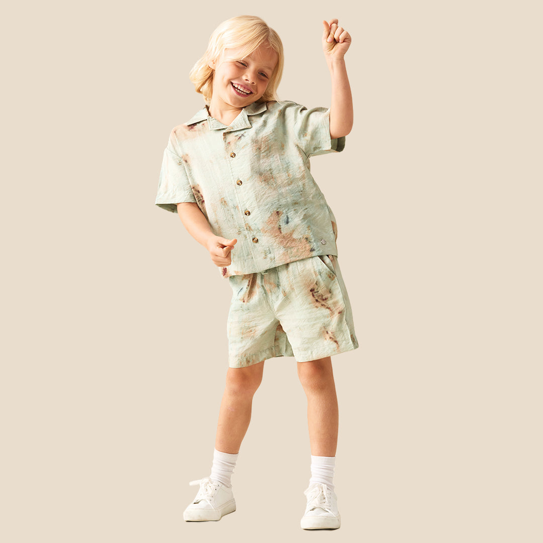 Teddy Tie Dye Print Short