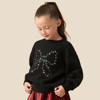 Haddie Christmas Bow Knitted Jumper
