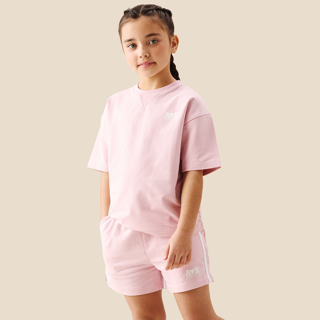 Romy Pink Boxy Short Sleeve Sweat
