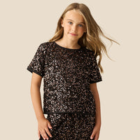 Leona Sequin Top Black