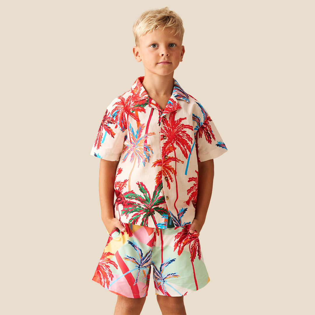 Tyler Bright Palm Shirt - Angel & Rocket
