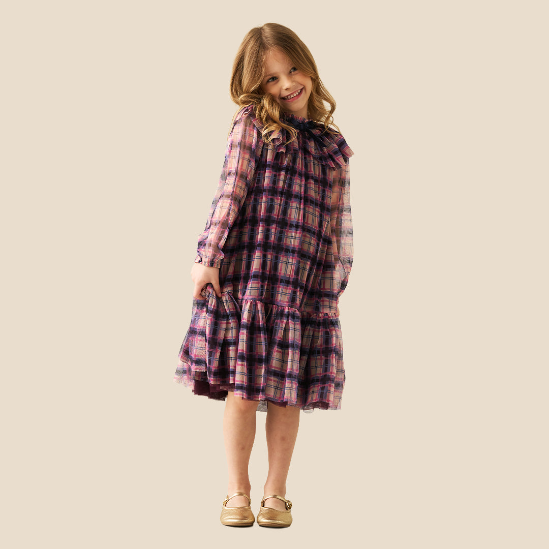 Girls Printed Pink Dresses - Angel & Rocket