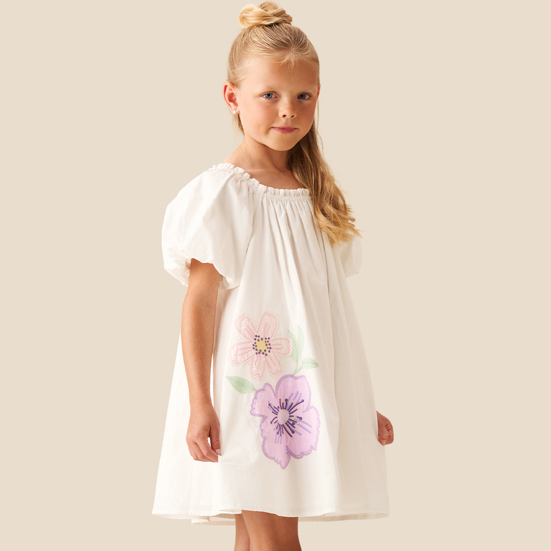 Coletta Puff Sleeve Swing Dress