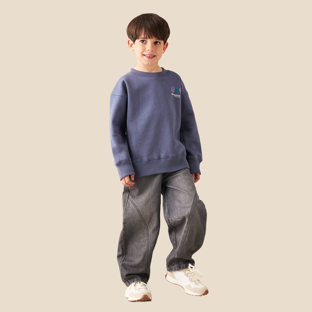 Kaiden Rib Panel Graphic Sweatshirt