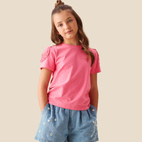 Nila Flower Corsage T Shirt